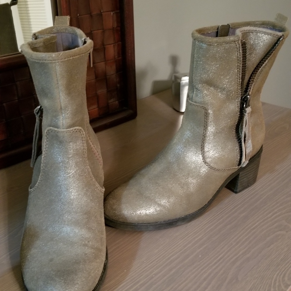 Clarks Metallic Leather Boots